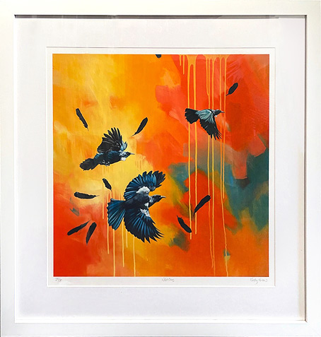 Kirsty Nixon nz bird artist, wild ones, Ltd print